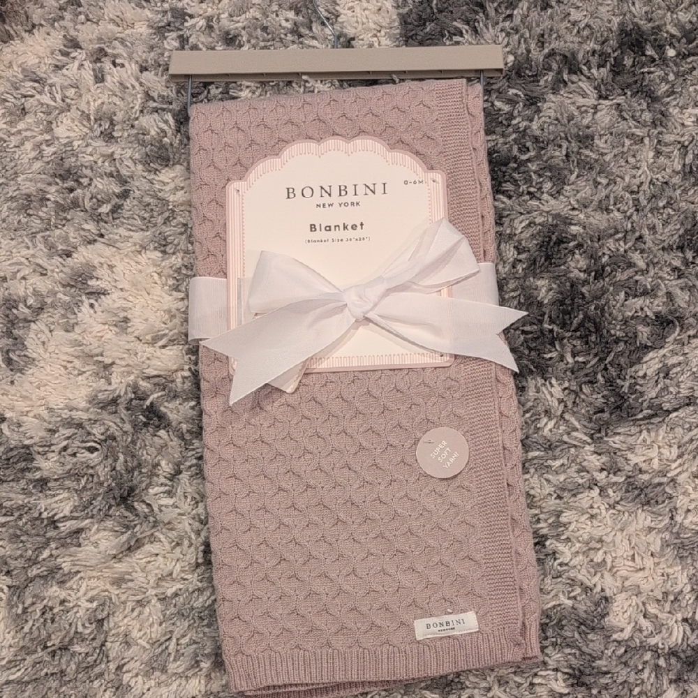 Bonbini New York Knit Blanket in Mauve
